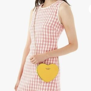 KATE SPADE Yellow Heart-Shaped Crossbody Bag